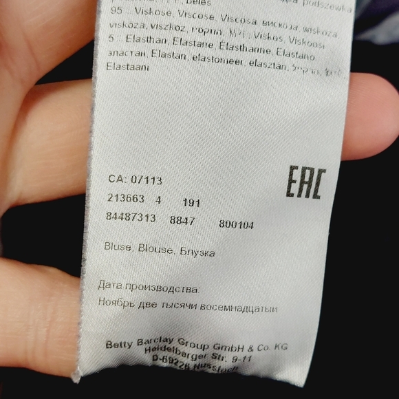 Cartoon Floral Loose Fit Long Sleeve Lightweight Blouse P1496 - Picture 8 of 9